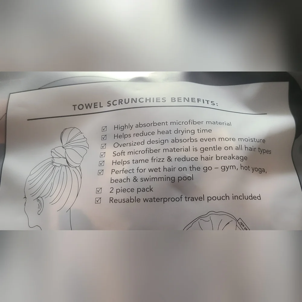 NWT Kitsch Leopard Microfiber Towel Scrunchies 2 Pack - Picture 10 of 10